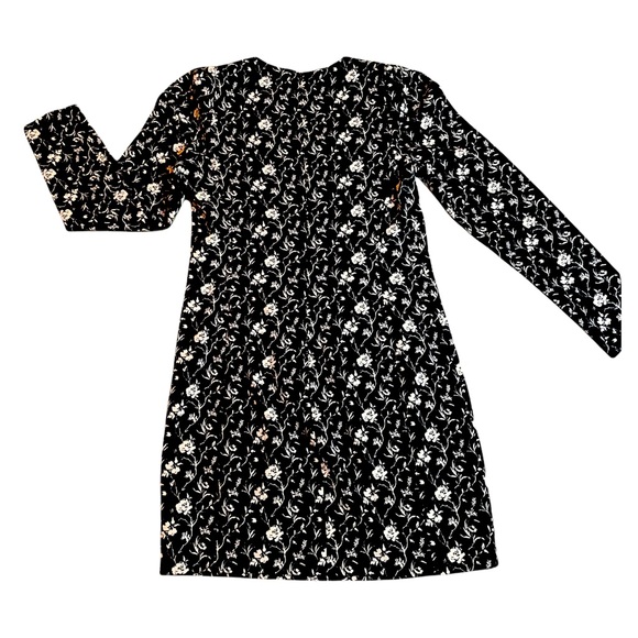 Club Monaco silk blend dress, zipper back, puff sleeve, size8 - Picture 1 of 3